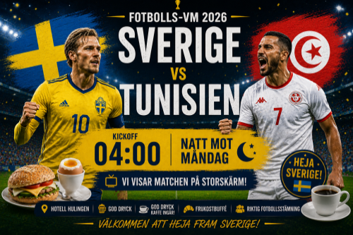Sverige - Tunisien live på storbild